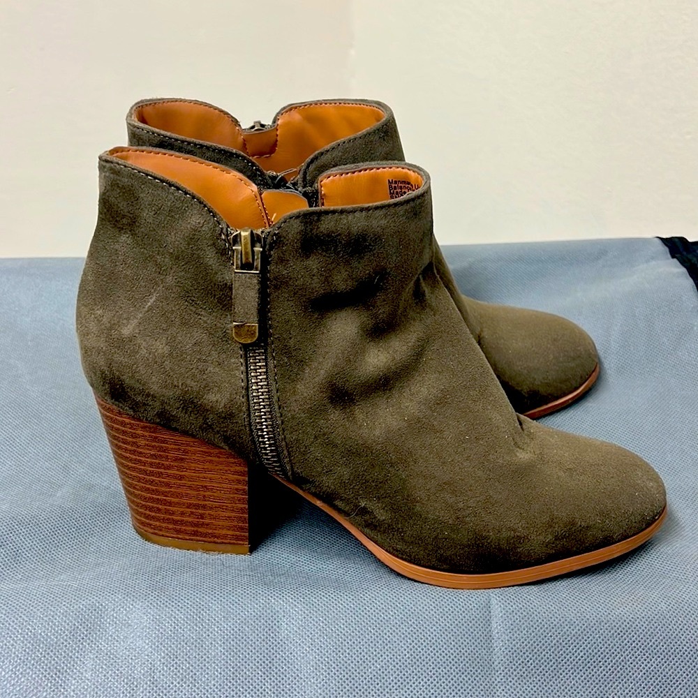Style & Co Army Green Booties